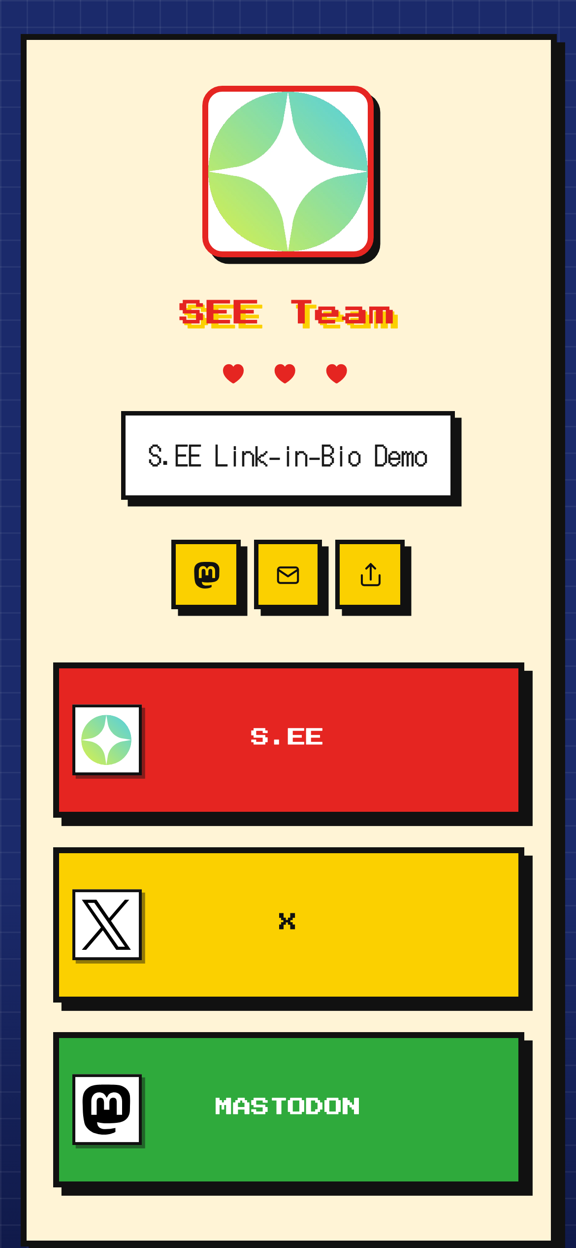 Arcade Link in Bio theme