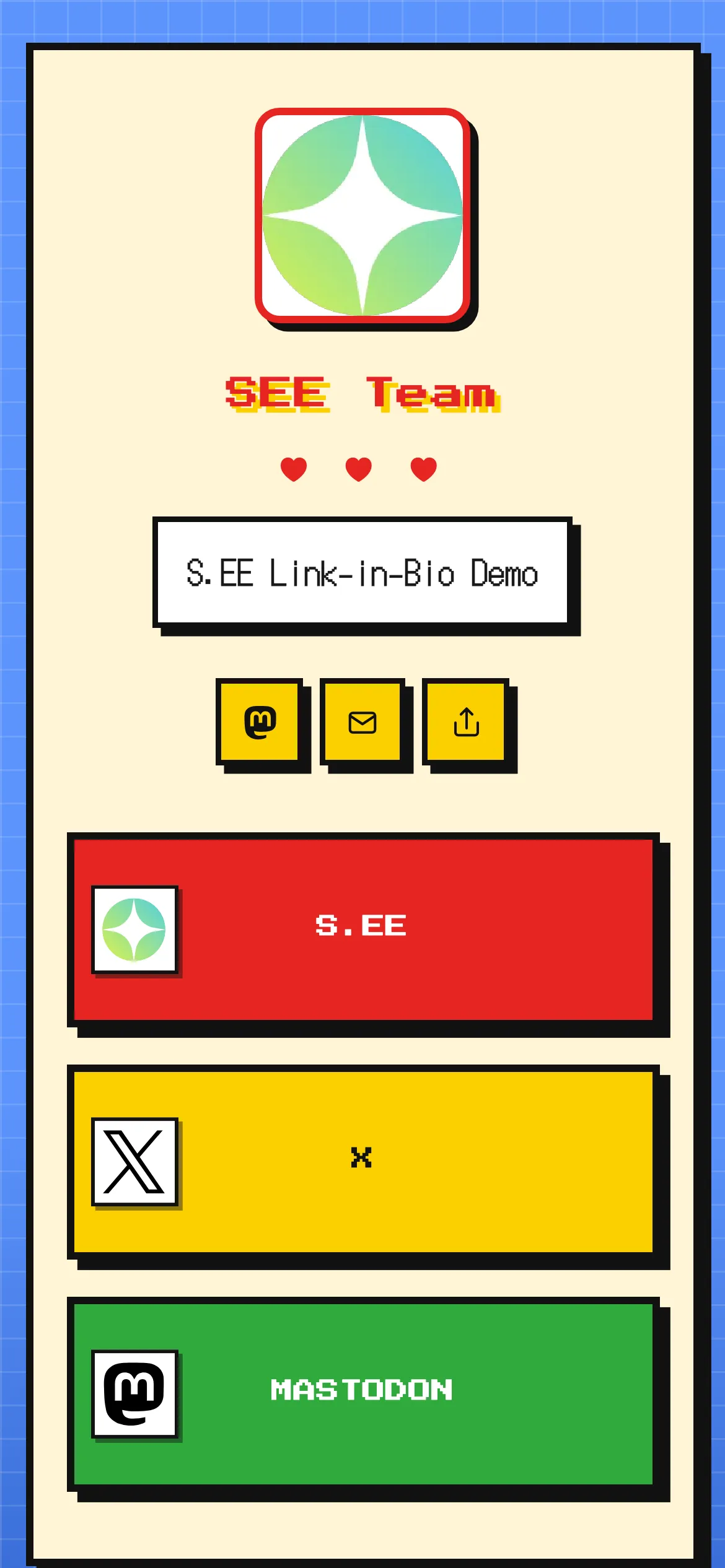 Arcade Link in Bio theme