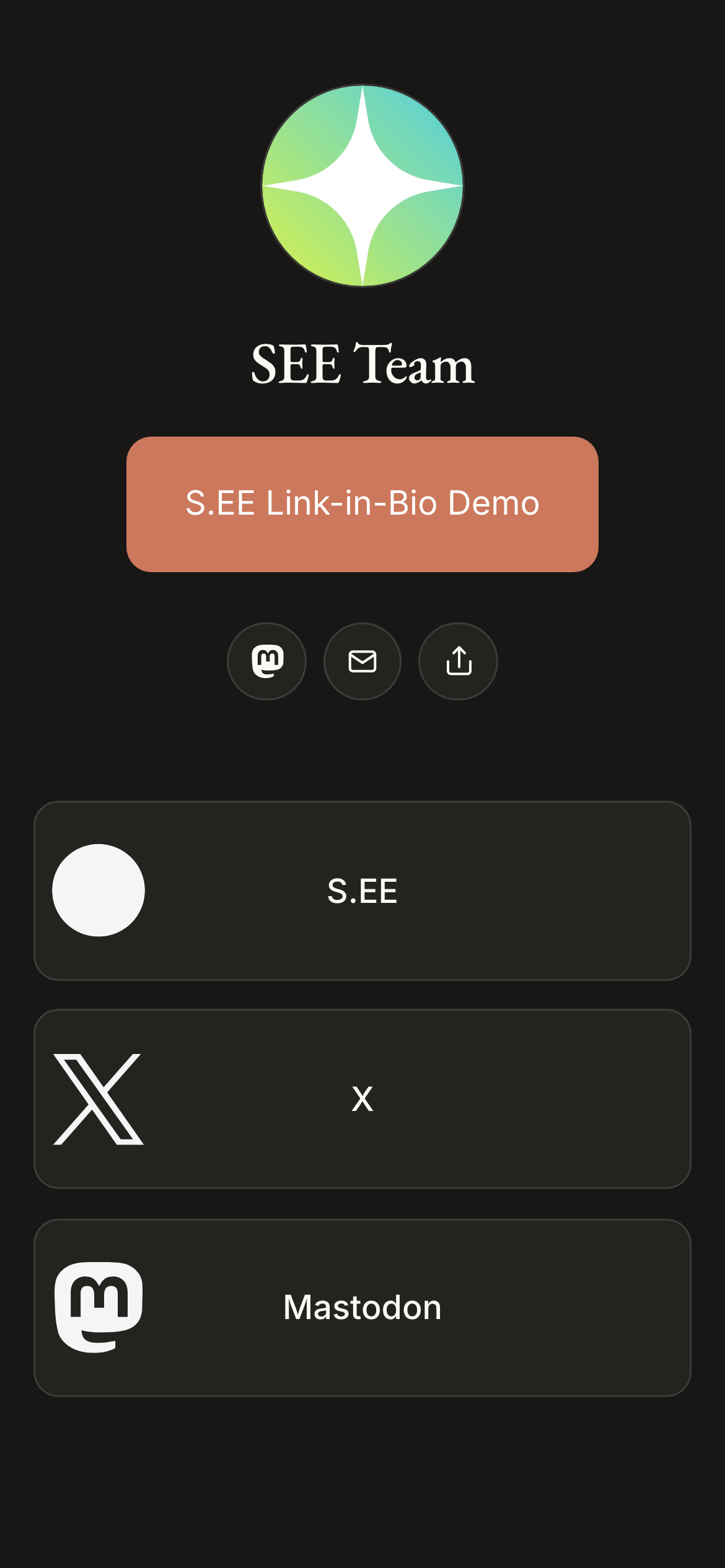 Coral Link in Bio theme