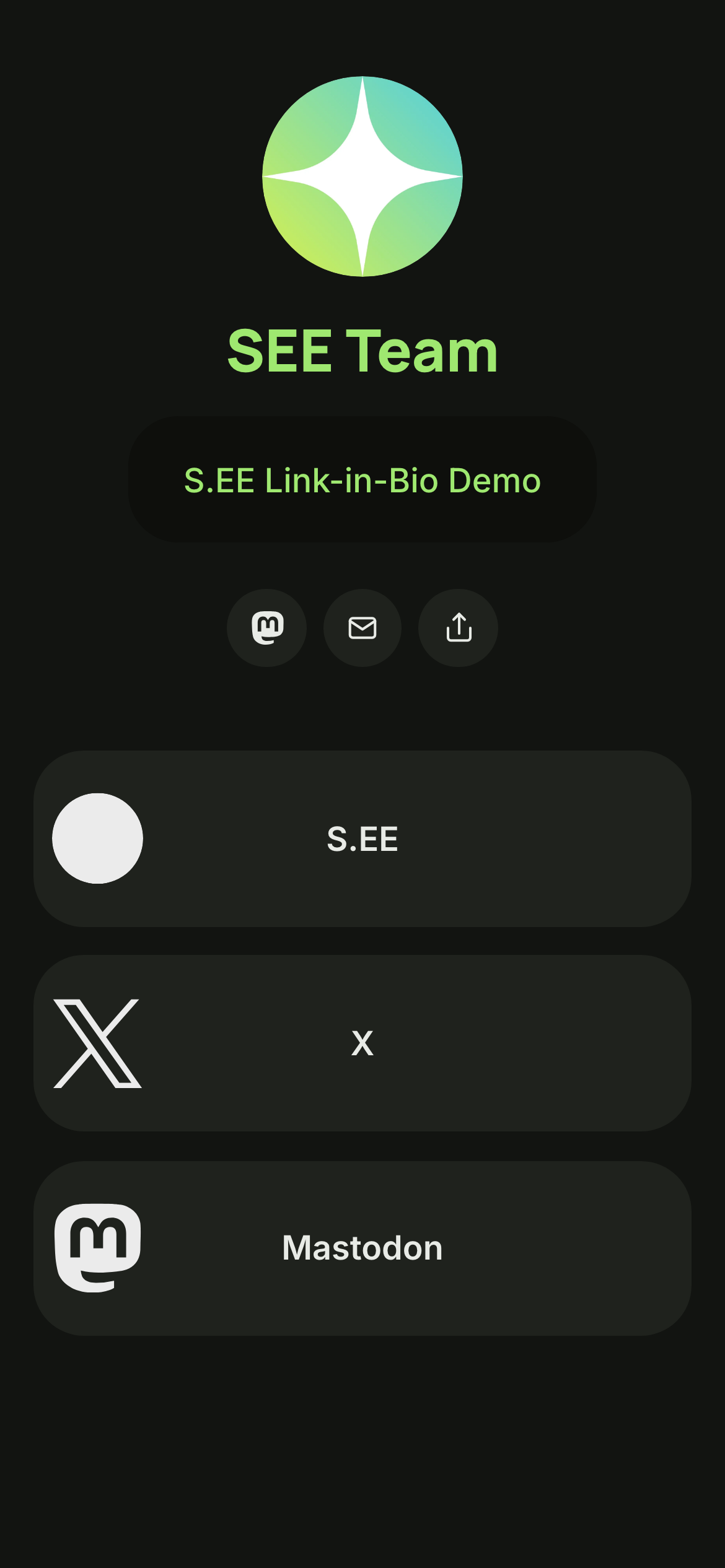 Mint Link in Bio theme
