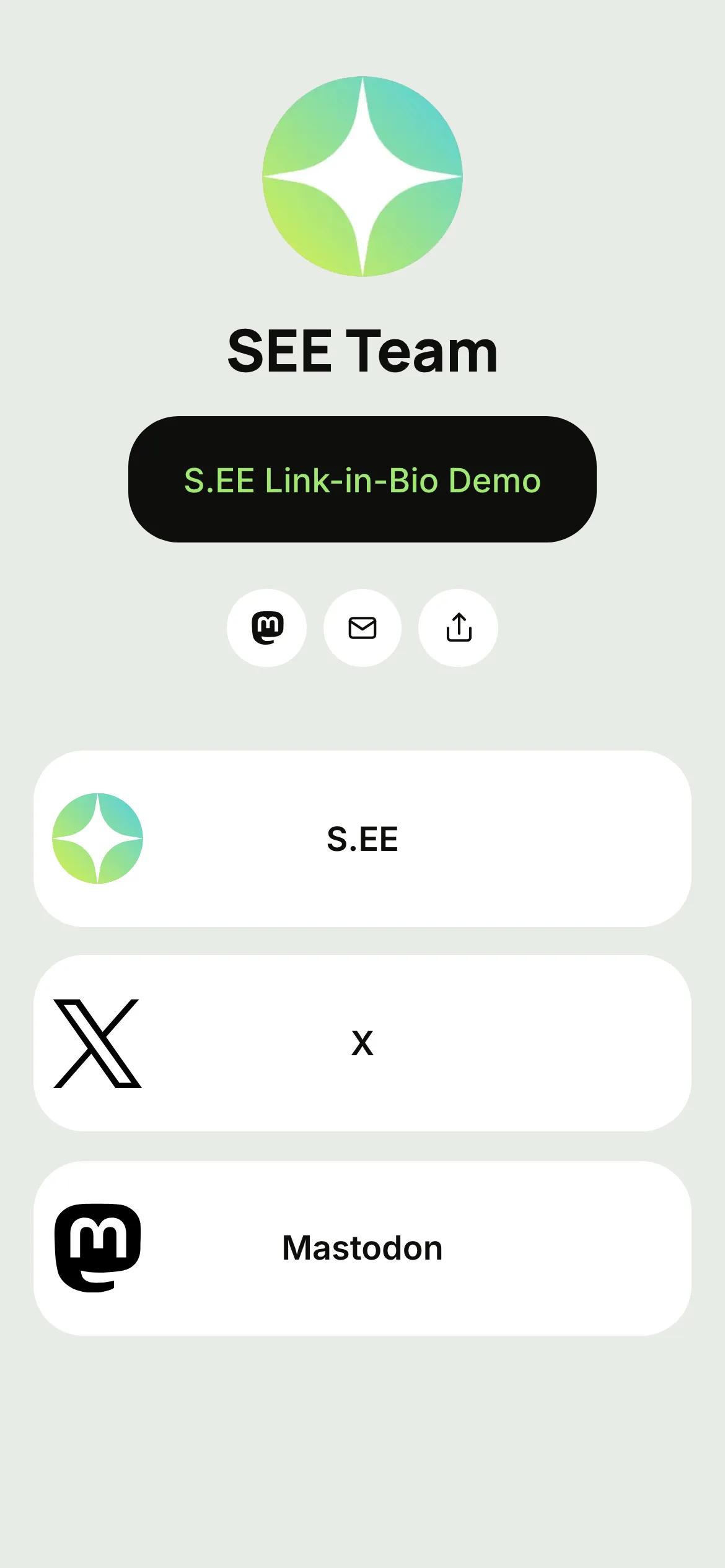 Mint Link in Bio theme