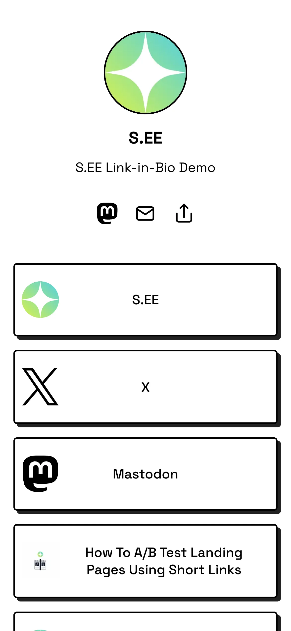 Mono Link in Bio theme