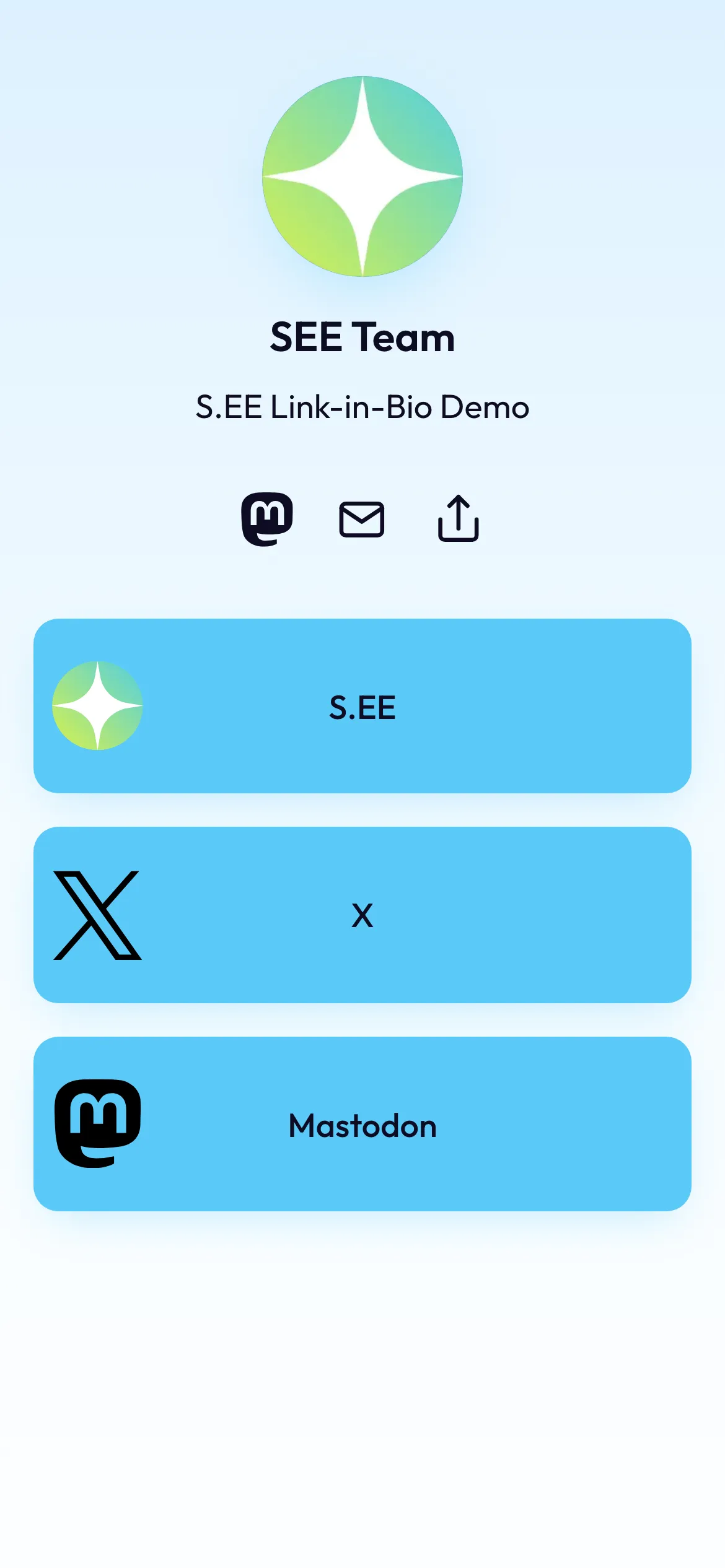 Sky Link in Bio list theme