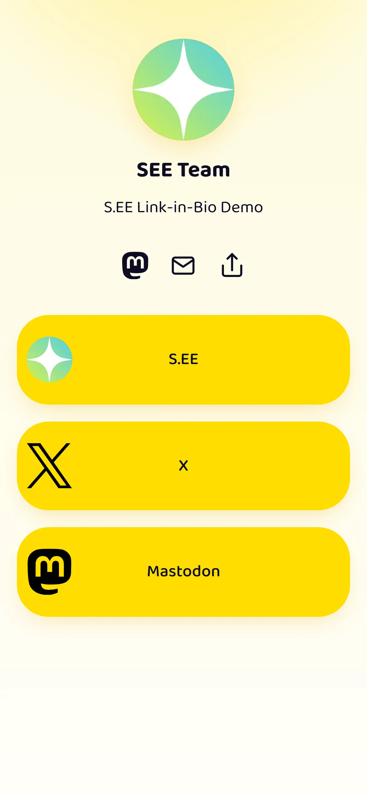 Sunny Link in Bio list theme