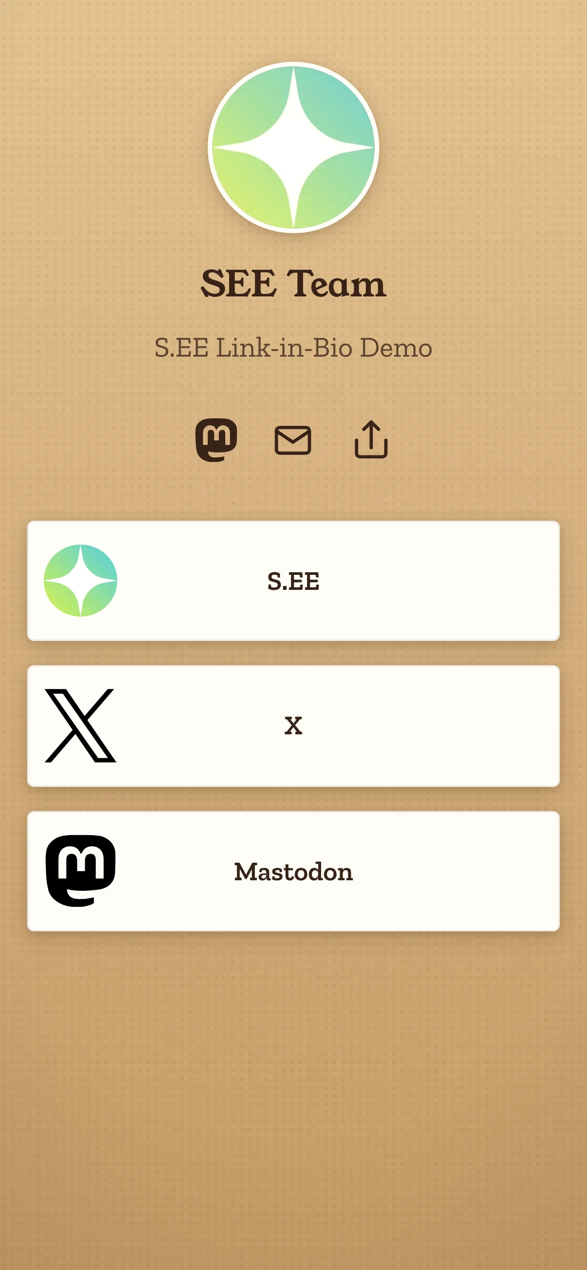 Vintage Link in Bio list theme